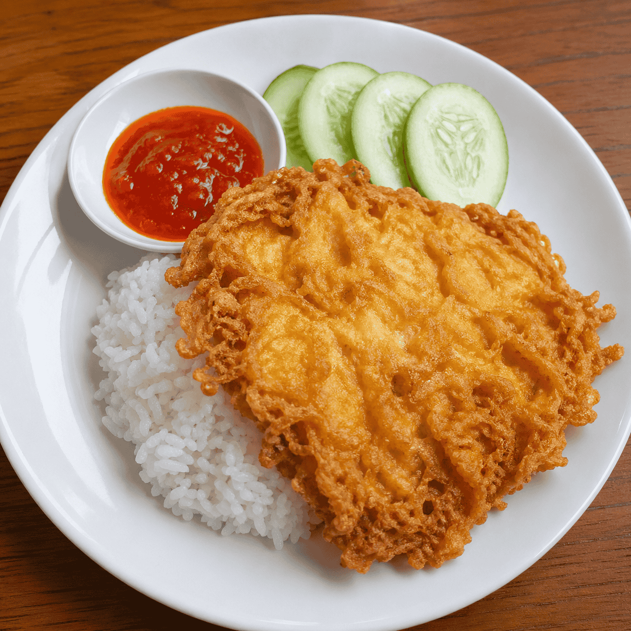 Nasi Telur Dadar Crispy Rice Bowl Mantul